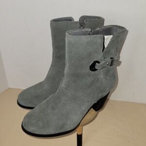 Koolaburra by UGG Samiah Ortholite Gray Suede Ankle Boots Women Size 7M Side Zip